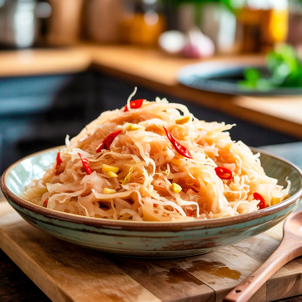 Рецепт квашеной капусты с острым перцем и чесноком